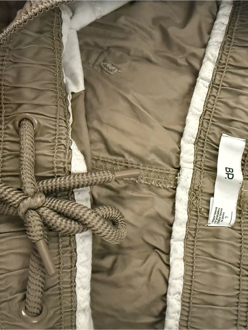 BP. Nordstrom Men’s Cotton Drawstring Shorts – Size L – Tan